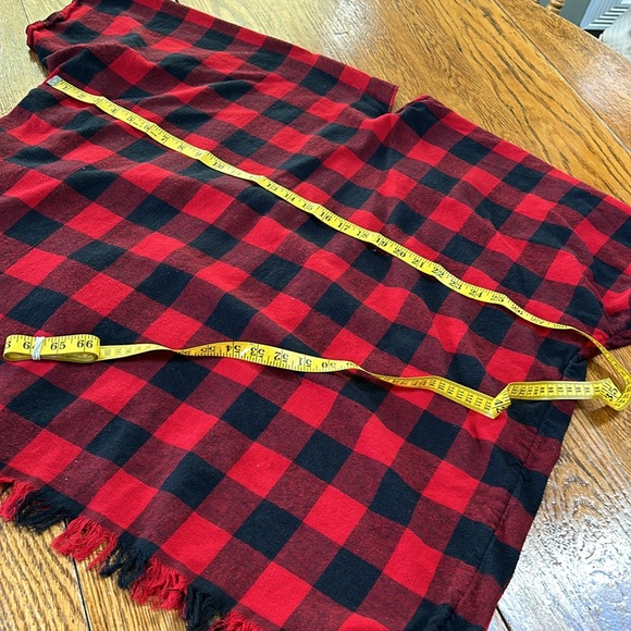 Red and black Buffalo plaid open from wrap. One size. Handmade. - Picture 5 of 8